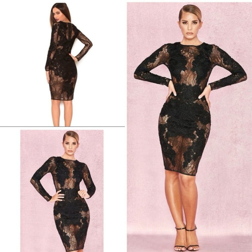 House of CB black lace dress